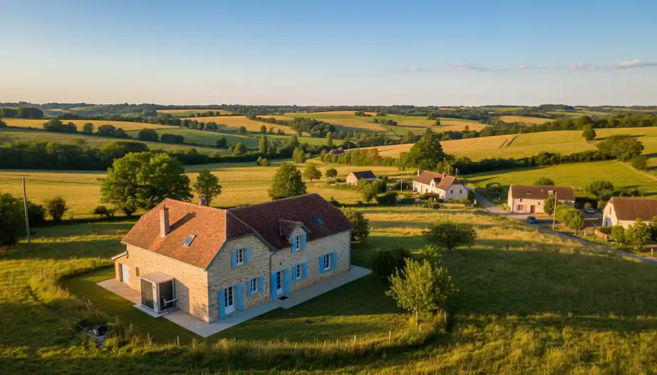 Maison moderne équipée d'une pompe à chaleur en Vienne